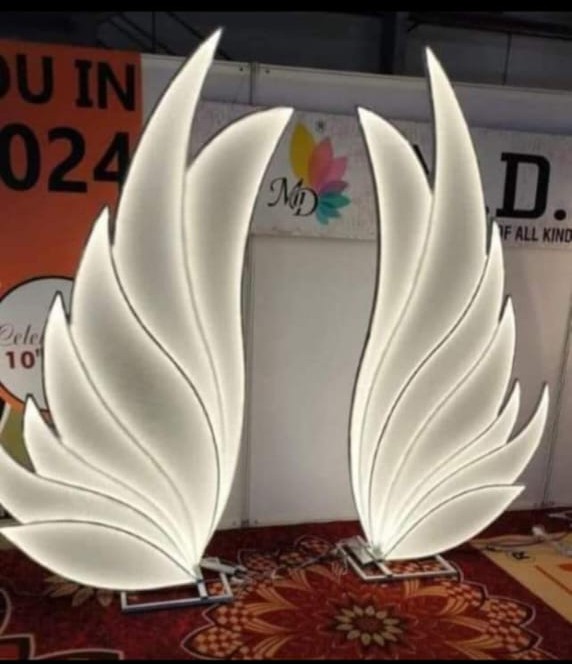LED Wings Design Background Lights
